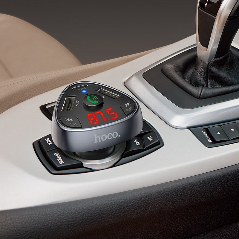 Caricabatterie da Auto HOCO E51 Road Treasure | FM Transmitter + Bluetooth 5.0