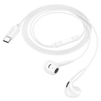 Auricolari Borofone BM96 Brilliant con microfono Tipo C (DAC) bianchi