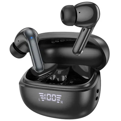 HOCO TWS EQ5 Cuffie Bluetooth 5.3 con ANC e ENC – Auricolari Wireless con Microfono, Autonomia 7h, Custodia Ricarica – Nero