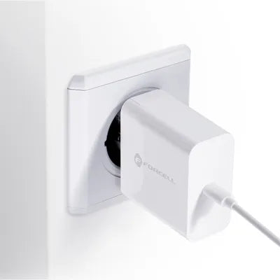 Caricabatterie per telefono Forcell F-Energy USB C QC4.0 PD 3A 45W TFK-TC-45WPD bianco