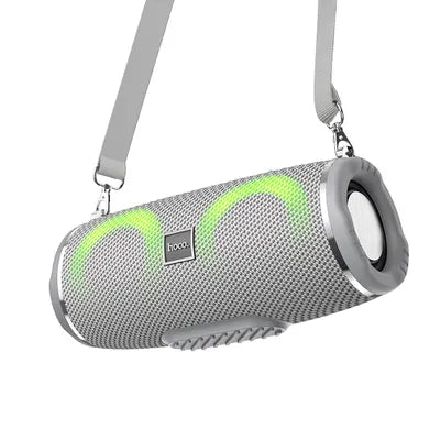 مكبر صوت محمول بتقنية البلوتوث من هوكو HC12 - 2 × 5 وات، إضاءة LED RGB، بطارية 1200 مللي أمبير/ساعة - أخضر مموه