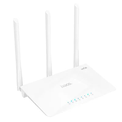 Router Wi-Fi Hoco HI30 – Wireless 300 Mbps, Antenne 5 dBi, 4 Porte RJ45, Chip MT7628KN, WiFi4 (802.11b/g/n)