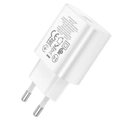 Caricabatterie da rete HOCO Type C Power Delivery PD 25W QC3.0 Jetta N22 bianco.