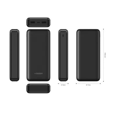 VEGER Batteria esterna (Powerbank) A20 - 20.000mAh nero (W2015)