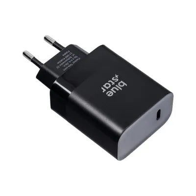 Caricabatterie per telefono Blue Star USB C QC4.0 PD 3A 45W + cavo USB C a USB C TFB-TC-45WPD nero