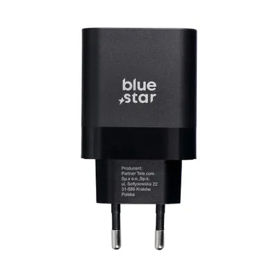 Caricabatterie per telefono Blue Star USB C QC4.0 PD 3A 45W + cavo USB C a USB C TFB-TC-45WPD nero
