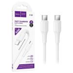 Cavo Hoco X120 USB-C a USB-C 60W 1m con Ricarica Rapida PD/QC 3.0