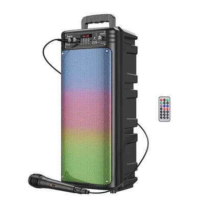Set Karaoke Hoco BS52 Billowing – Altoparlante Wireless 20W + Microfono con Luci LED | Bluetooth 5.0, USB, TF, AUX e Radio FM