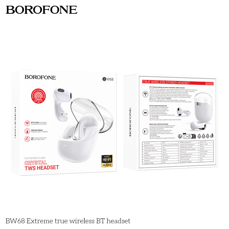 BOROFONE BW68 Cuffie Bluetooth true wireless estreme