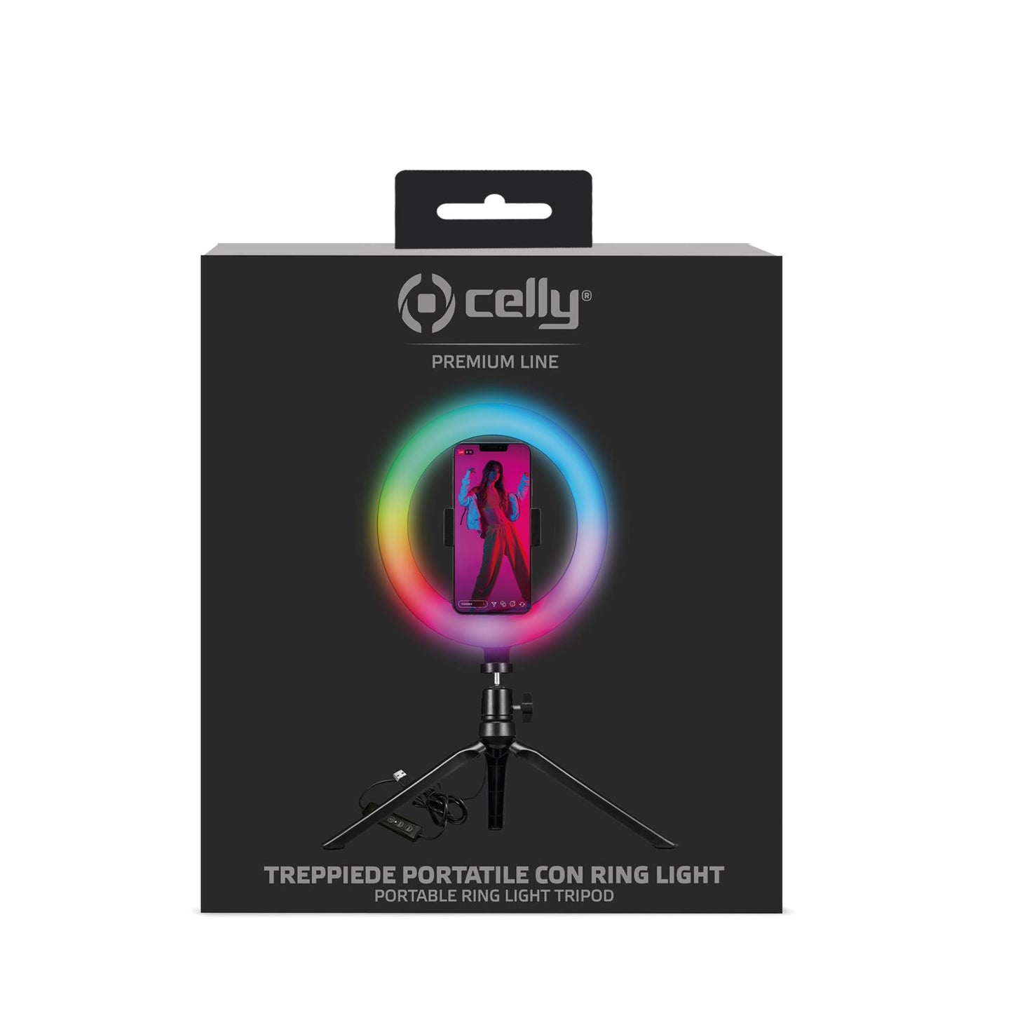 Treppiedi - PYTRIPOD - Portable Tripod+Flash Light RGB [PREMIUM LINE]