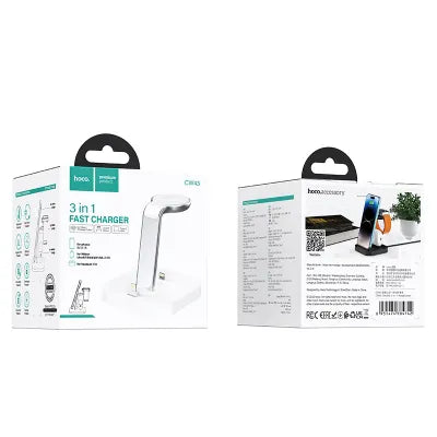 Caricabatterie induttivo bianco Hoco 3in1 CW43