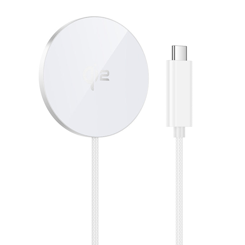 Hoco CW63 – Caricabatterie Wireless Magnetic Qi2 15W Fast Charge – Bianco