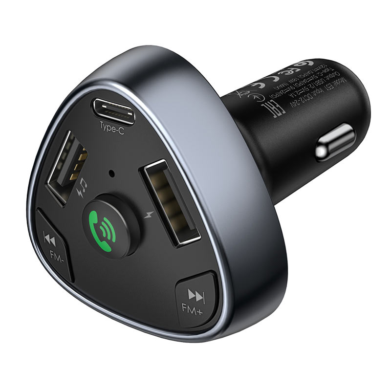 Caricabatterie da Auto HOCO E51 Road Treasure | FM Transmitter + Bluetooth 5.0