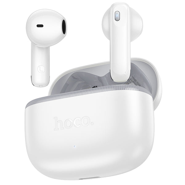 Hoco Cuffie Wireless EQ28 con custodia di ricarica (BT v5.4) – Bianco