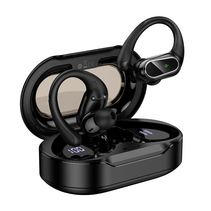 Hoco Cuffie Wireless EQ29 con custodia di ricarica (BT v5.4) – Nero