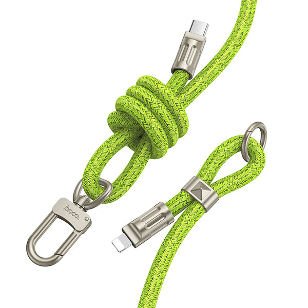 Hoco GH7 – Tracolla Messenger regolabile con cavo Type-C to Lightning - Fluorescent Green