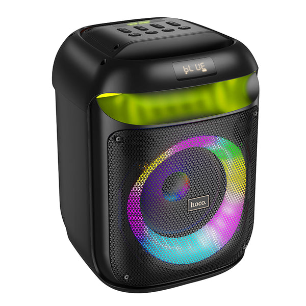 Hoco Speaker HA13 Wireless Karaoke 60W (Supporta TF, USB, AUX) con 2 microfoni – Nero
