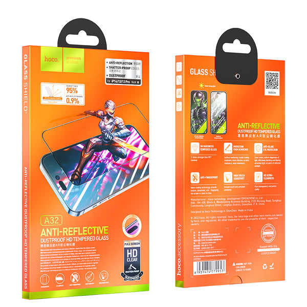 Hoco Vetro temperato A32 Anti-Riflesso 0.33mm Full Screen per iPhone 14 Pro Max