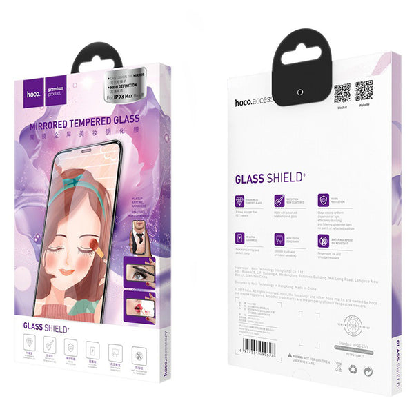 Hoco Vetro temperato MIRROR Full Screen per iPhone Xs Max, iPhone 11 Pro Max