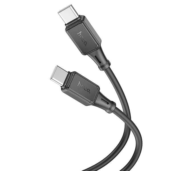 Hoco Cavo Dati X101 Fast Charge in Silicone 60W Type-C to Type-C – Nero