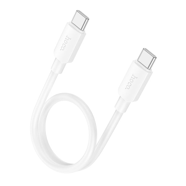 Hoco Cavo Dati X96 PVC 60W Type-C to Type-C (L=0.25M) – Bianco