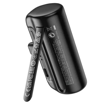 Powerbank Hoco 5000mAh 2A con connettore Lightning integrato J106 Nero