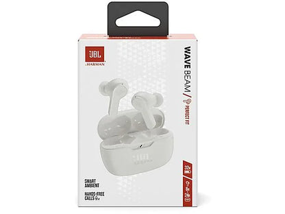 JBL WAVE BEAM AURICOLARI WIRELESS, Bianco
