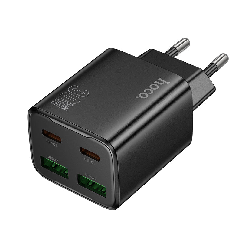 Hoco N56 – Caricabatterie 4XUSB-C 30W – Nero
