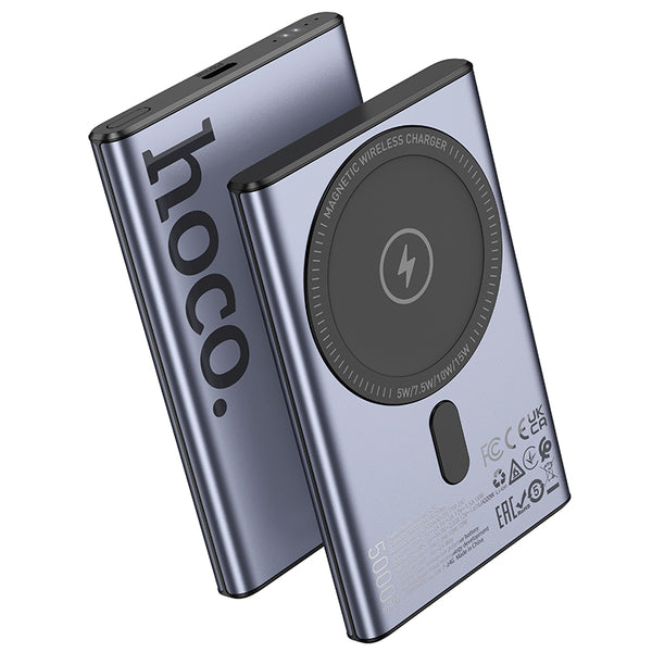 Hoco Power Bank Magnetic Q32 Fast Charge 5000mAh PD Type-C 20W – Grigio metallo