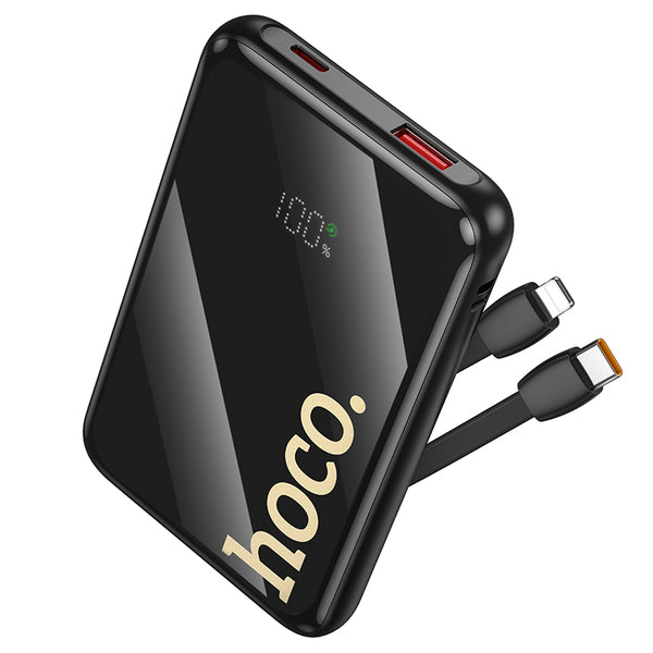 Hoco Power Bank Q37 Fast Charge 10000mAh PD Type-C e USB-A 22.5W con Indicatore Digitale Led – Nero