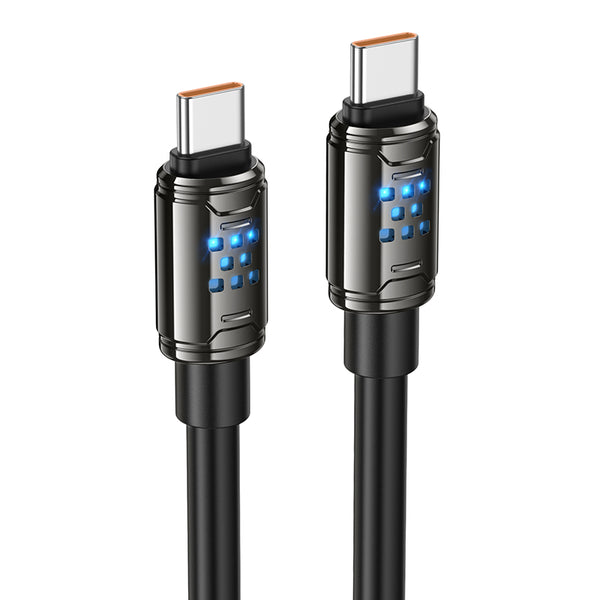 Hoco Cavo Dati U143 Fast Charge in PVC 240W Type-C to Type-C (L=1.2M) – Nero