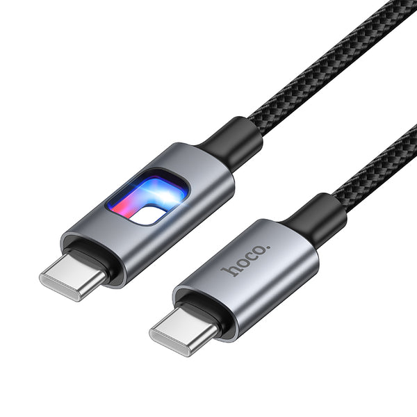 Hoco Cavo Dati U144 Fast Charge in Nylon 60W Type-C to Type-C (L=1.2M) – Nero