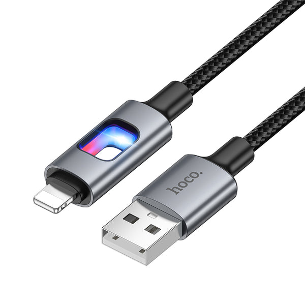Hoco Cavo Dati U144 in Nylon Lightning (L=1.2M) – Nero