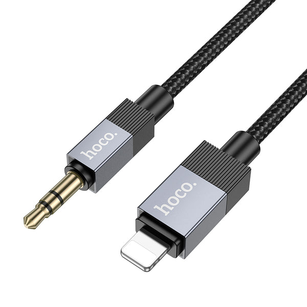 Hoco Cavo Audio AUX UPA32 to Lightning in Nylon – Nero