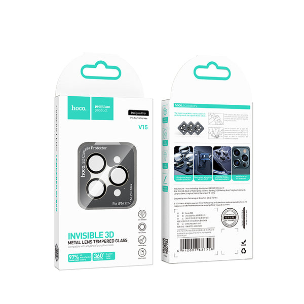 Hoco Metal Lens Film V15 Anti-Riflesso per iPhone 16