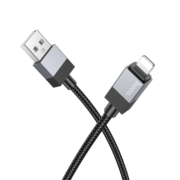 Hoco Cavo Dati X110 2.4 in Nylon Lightning – Nero