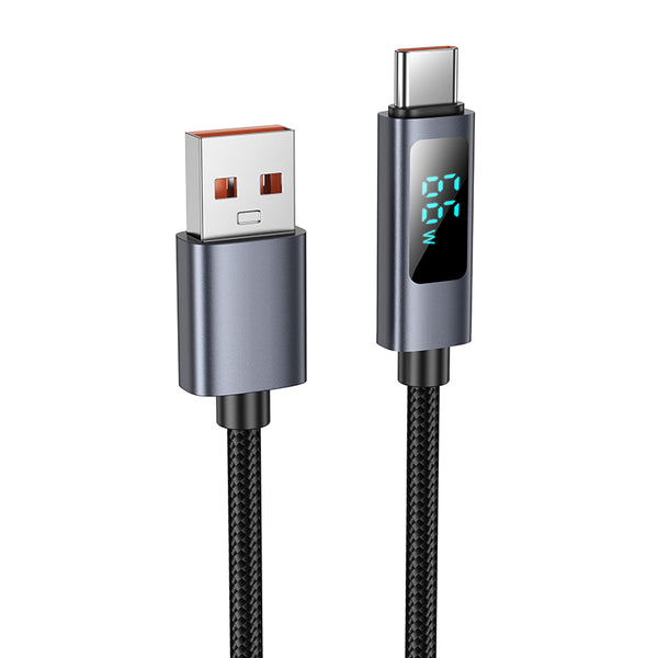 Hoco Cavo Dati X112 con display di ricarica Fast Charge 5A Type-C – Nero