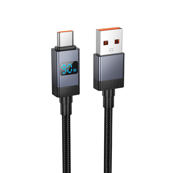 Hoco Cavo Dati X118 con display di ricarica Fast Charge 5A Type-C – Nero