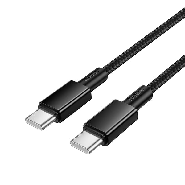 Hoco Cavo Dati X119 in Nylon 60W Type-C to Type-C – Nero