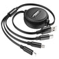 Cavo 3 in 1 da USB A a Lightning / Micro USB / USB C Hoco 2A 1 m X75 nero