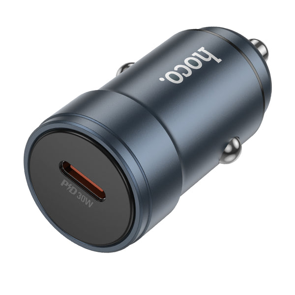 Hoco Z57 – Caricabatterie da auto USB-C PD 38W – Grigio metallo