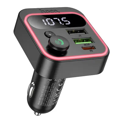 Trasmettitore Bluetooth per auto Hoco QC3.0 PD 20W E85 nero