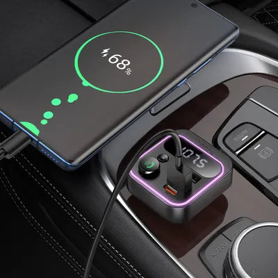 Trasmettitore Bluetooth per auto Hoco QC3.0 PD 20W E85 nero