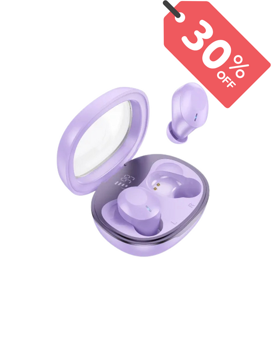HOCO EQ3 Cuffie Bluetooth 5.3 TWS – Auricolari Wireless con Custodia Ricarica, Microfono, 7h Autonomia – Viola