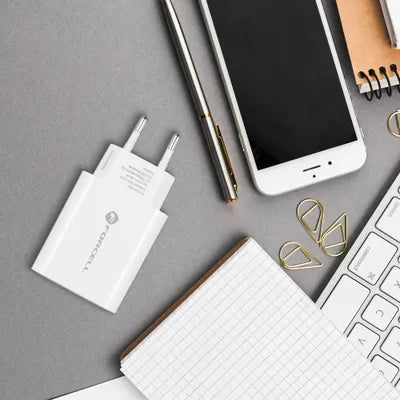 Caricabatterie per telefono Forcell F-Energy USB C QC4.0 PD 3A 25W TFK-TC-25WPD bianco