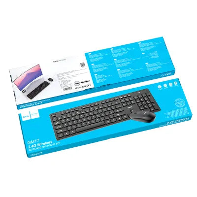 HOCO Tastiera wireless + mouse wireless (set) GM17 nero