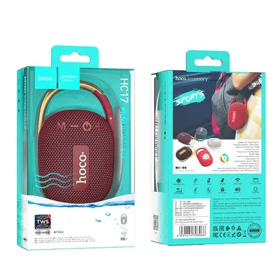 Hoco HC17 – Altoparlante Bluetooth Portatile con Moschettone, FM, USB, TF e AUX