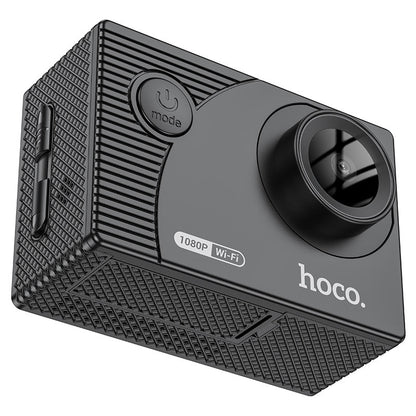 Hoco DV100 Videocamera Sportiva 1080p 30fps con Schermo 2" – Nera + Cuffie con Microfono