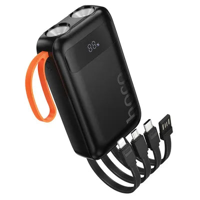 Power Bank Hoco J151 10.000mAh con 4 Cavi Integrati e Torcia LED