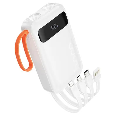 Power Bank Hoco J151 10.000mAh con 4 Cavi Integrati e Torcia LED